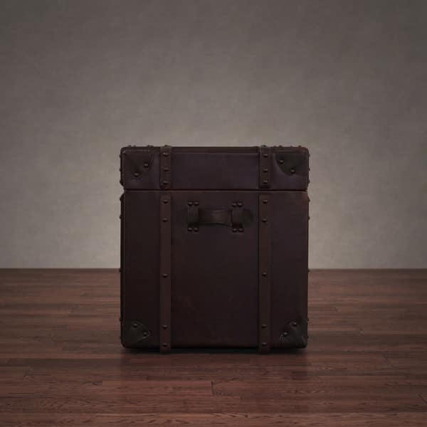 Journey Vintage Leather Trunk Side Table Free Journey Vintage Leather Trunk Side Table Free