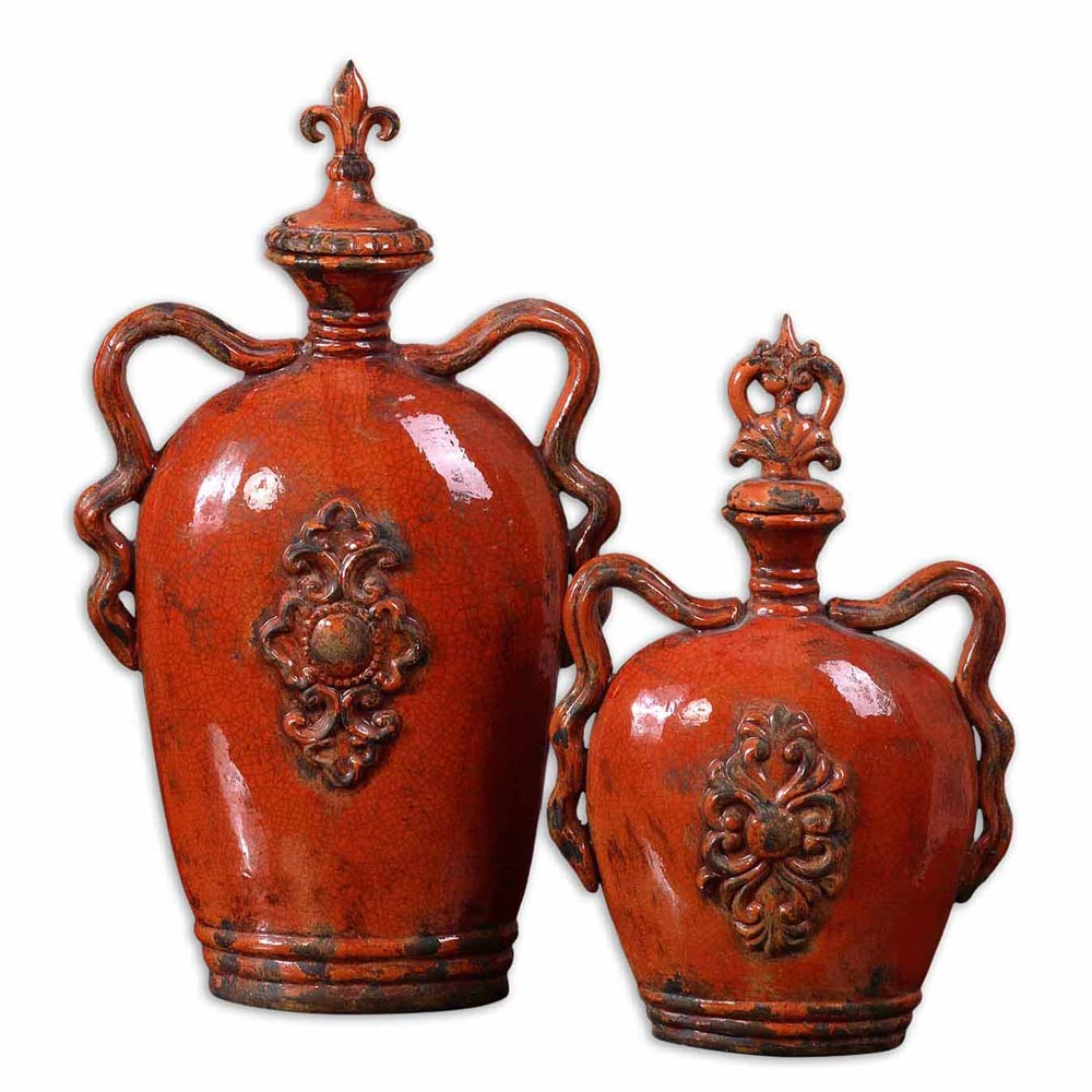 Raya Burnt Orange Containers (set Of 2)