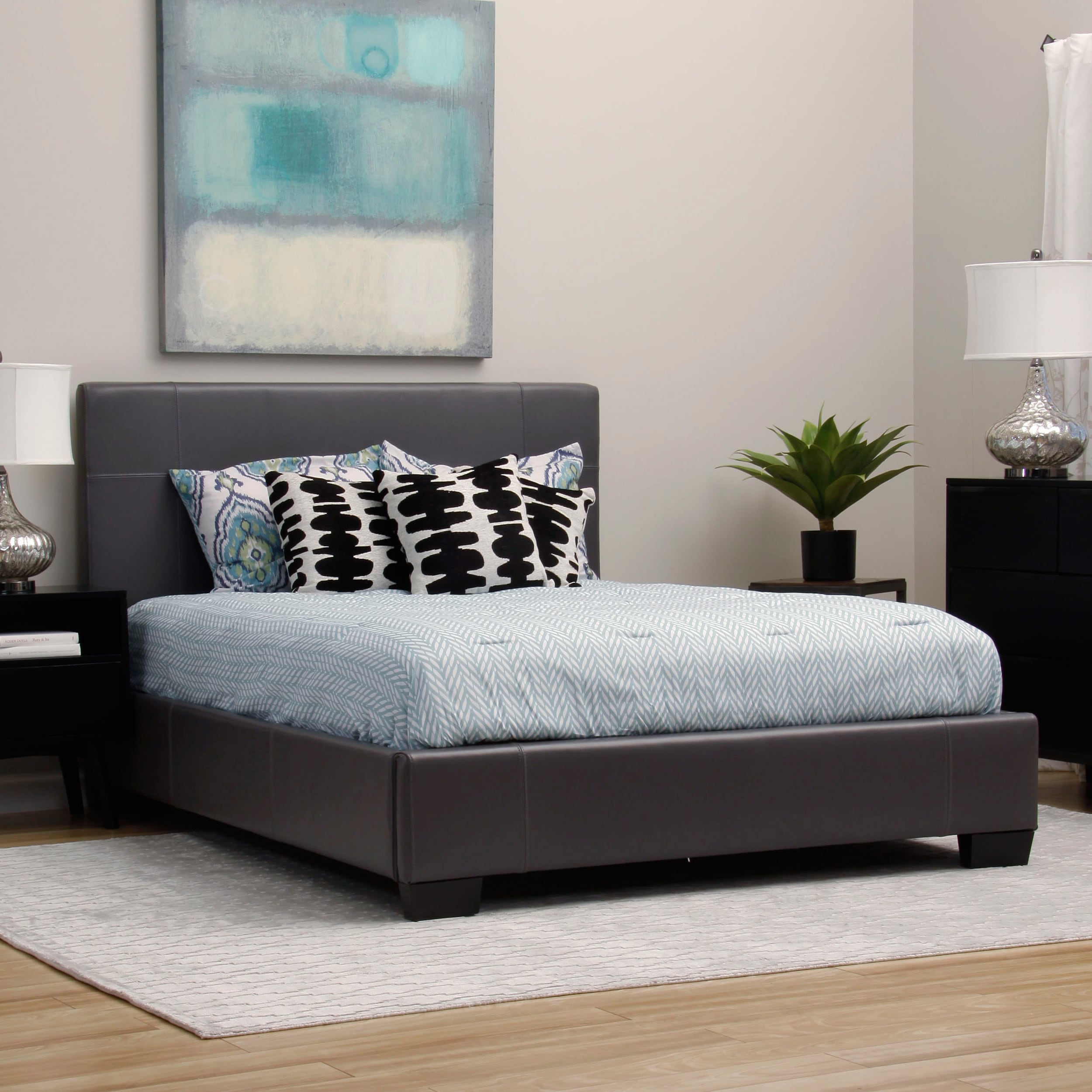 Loft One Dark Grey Queen size Bed