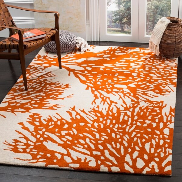 Safavieh Handmade Bella Beige/ Terracotta Wool Rug - 8' x 10'