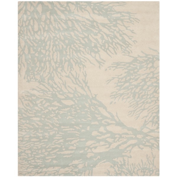 Safavieh Handmade Bella Beige/ Blue Wool Rug - 8' x 10'