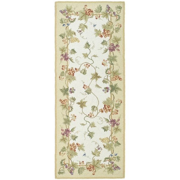 Safavieh Hand-hooked Chelsea Ivory Wool Rug - 2'6 x 6'