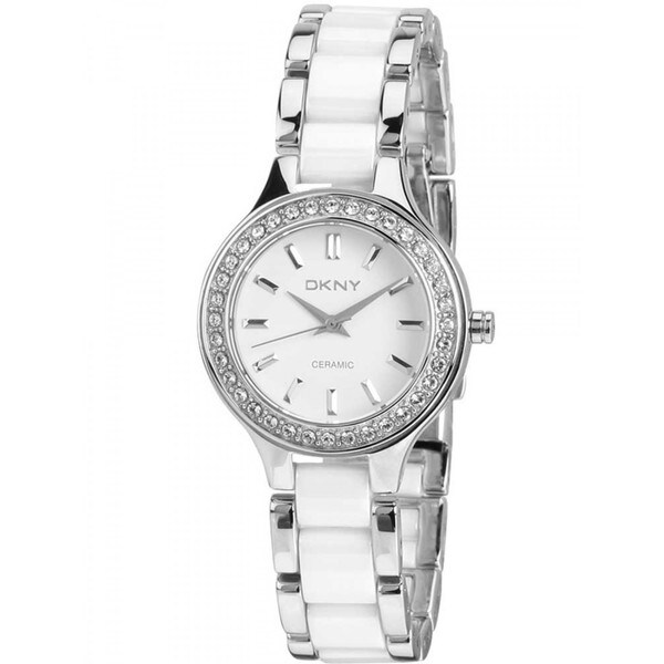 Shop DKNY Women's NY8139 'Chambers' Stainless Steel and Ceramic Watch ...