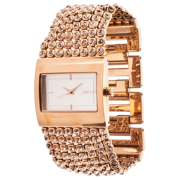 DKNY Women's Rose Goldtone Glitz Watch DKNY Women's DKNY Watches