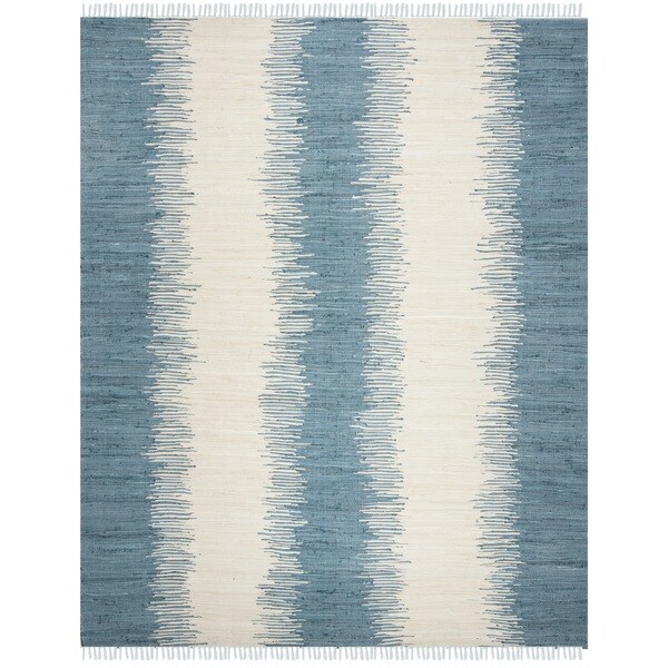 Safavieh Hand-woven Montauk Blue Cotton Rug - 8' x 10'