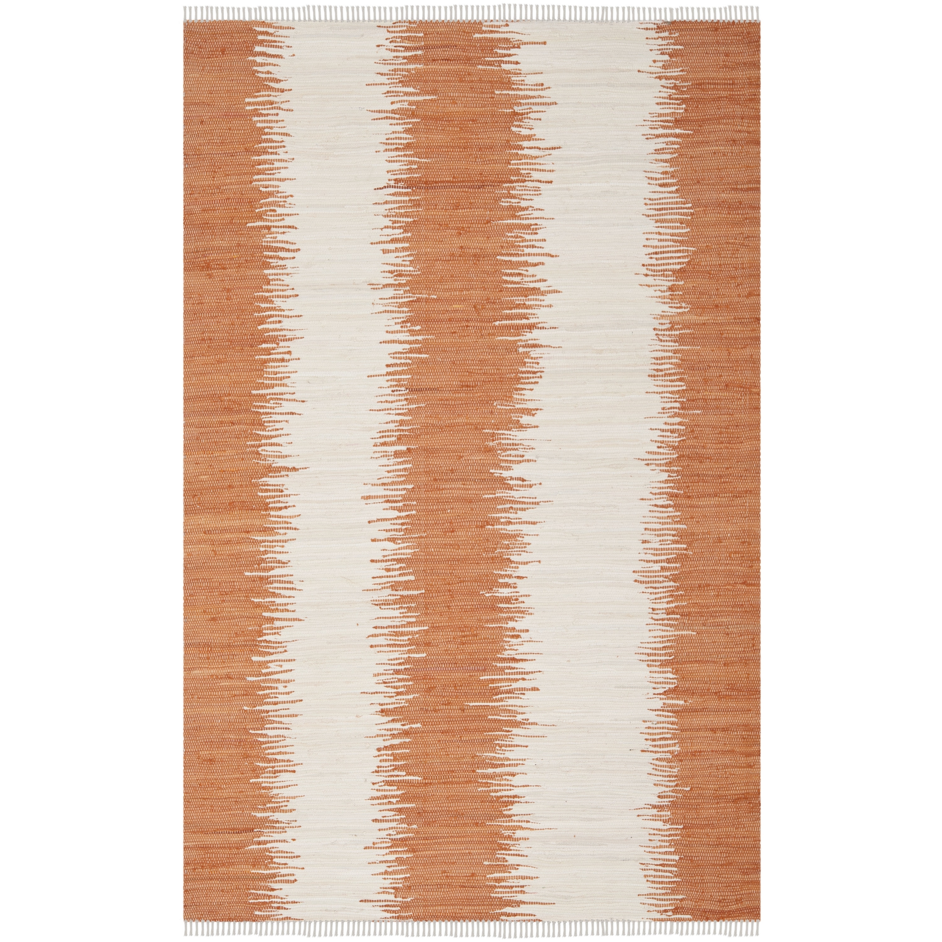 Safavieh Hand woven Montauk Orange Cotton Rug (26 X 4)