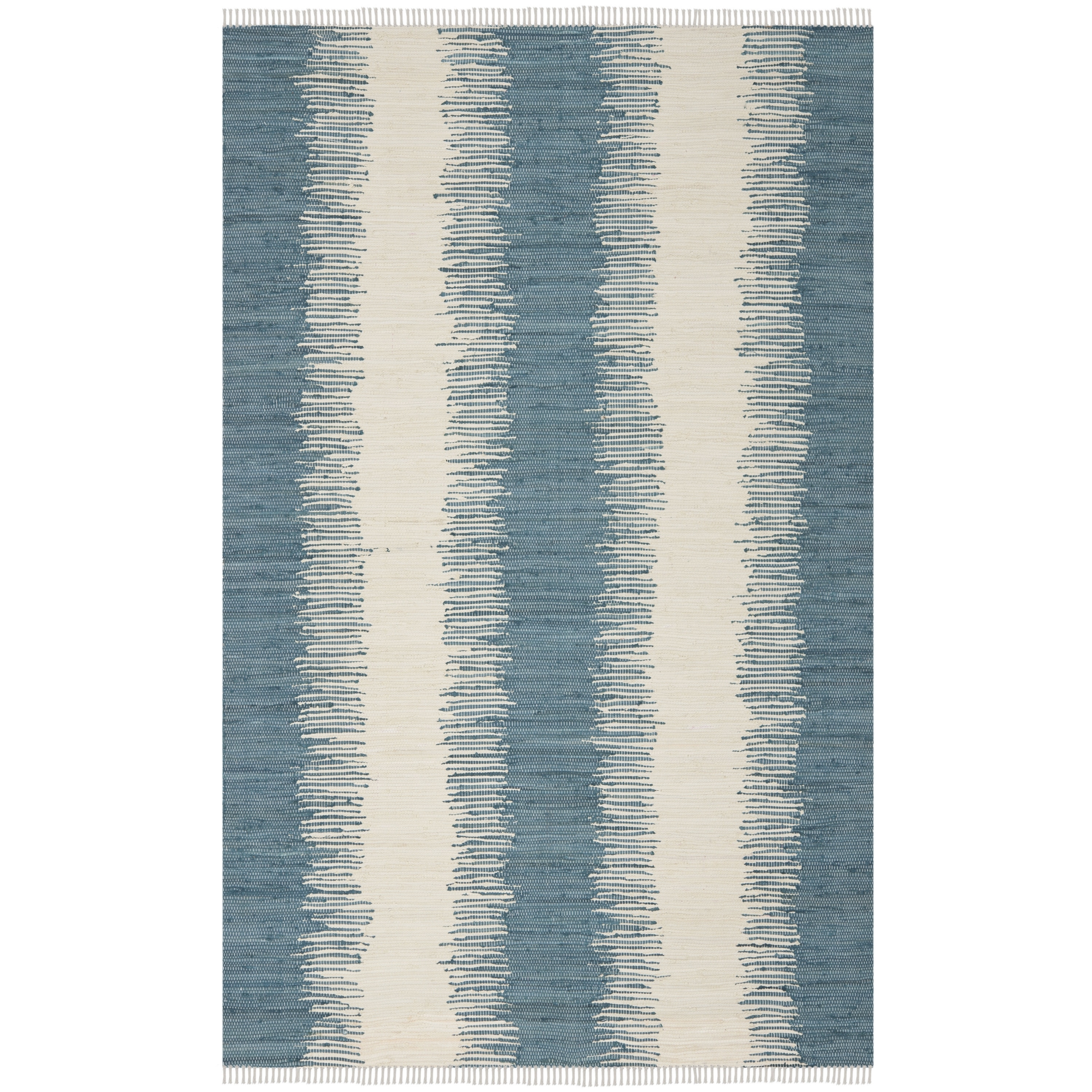 Safavieh Hand woven Montauk Blue Cotton Rug (5 X 8)