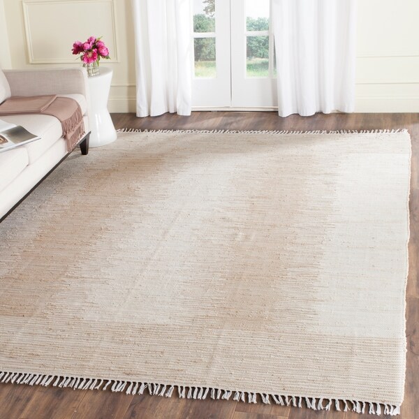 Safavieh Hand-woven Montauk Brown/ Beige Cotton Rug - 8' x 10'