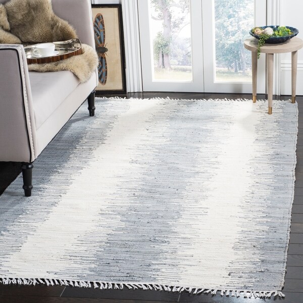 Safavieh Hand-woven Montauk Grey Cotton Rug - 8' x 10'