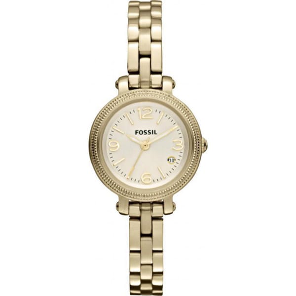 Fossil Women's 'Heather' Mini Stainless Steel Goldtone Watch Fossil Women's Fossil Watches