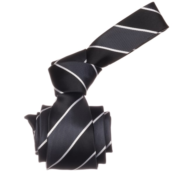 Republic Men's Black Stripe Microfiber Neck Tie Republic Ties