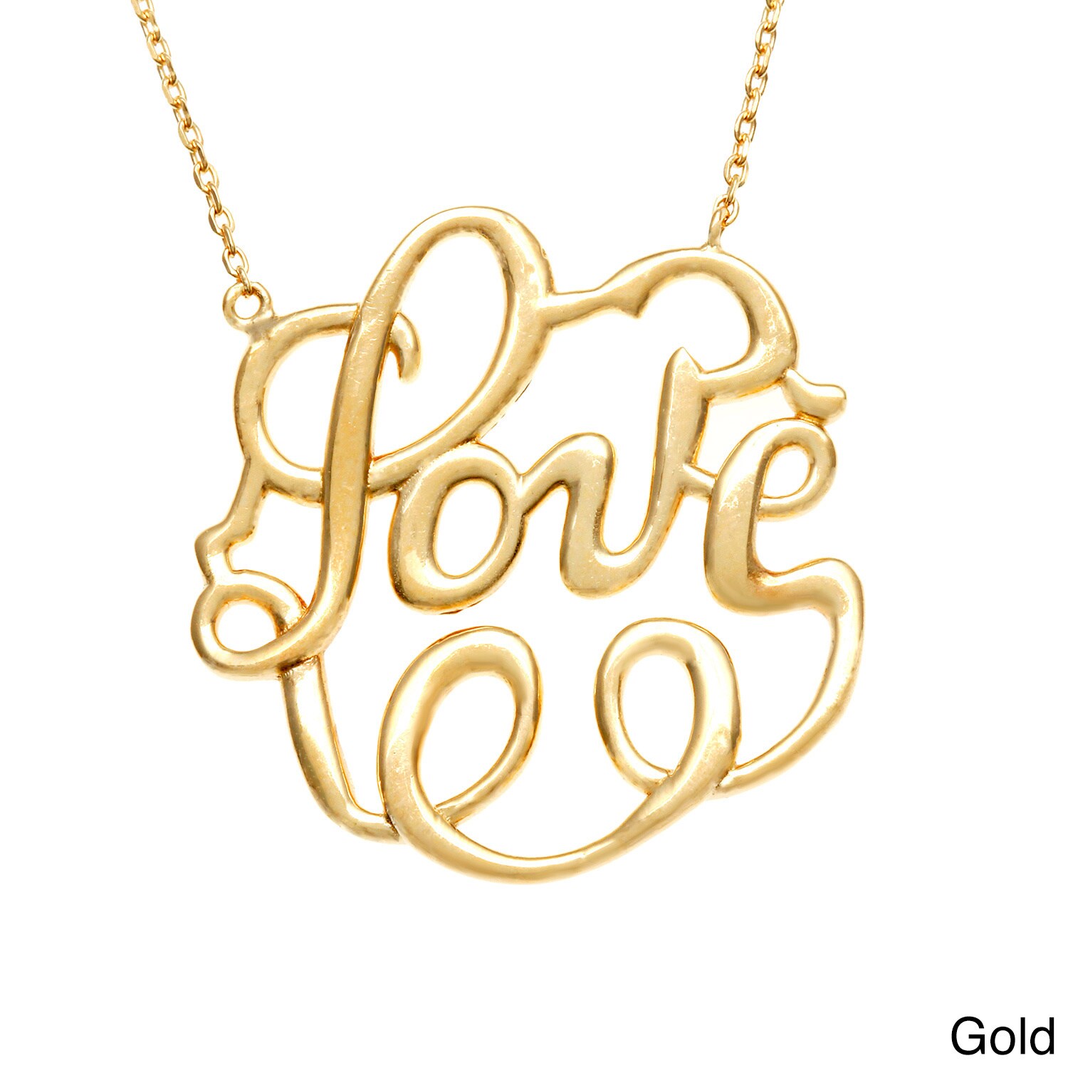 gold plated monogram necklace