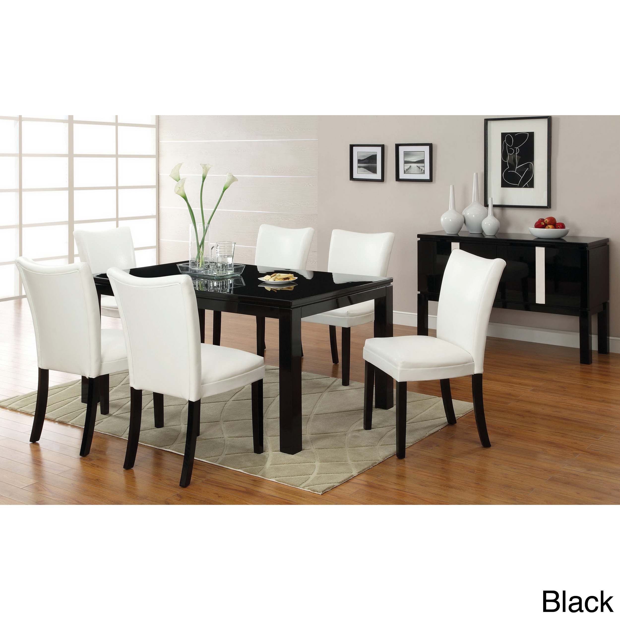 Furniture Of America Davao High Gloss Lacquer Contemporary 60 inch Dining Table