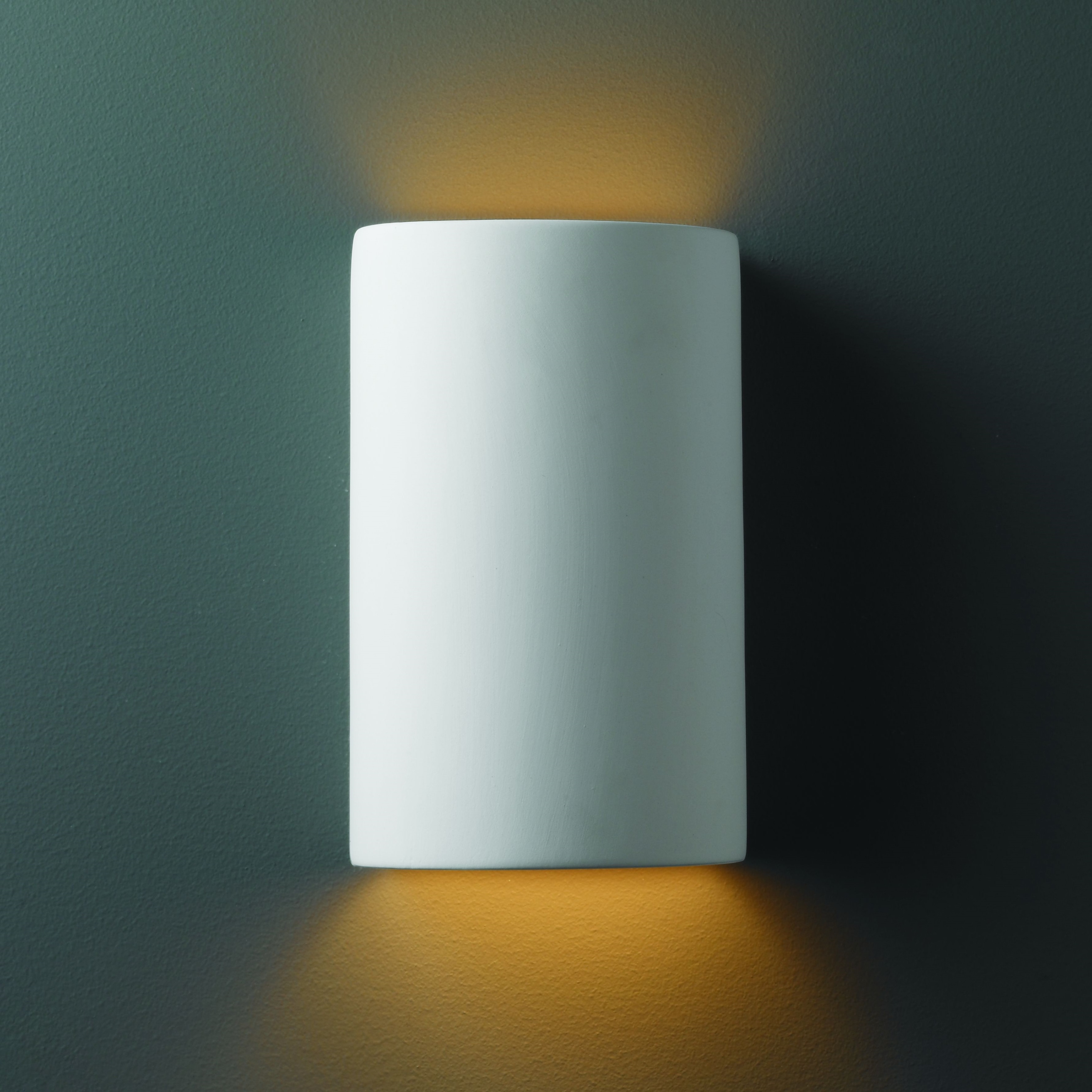 Small Cylinder Ceramic Bisque 1 light Wall Sconce