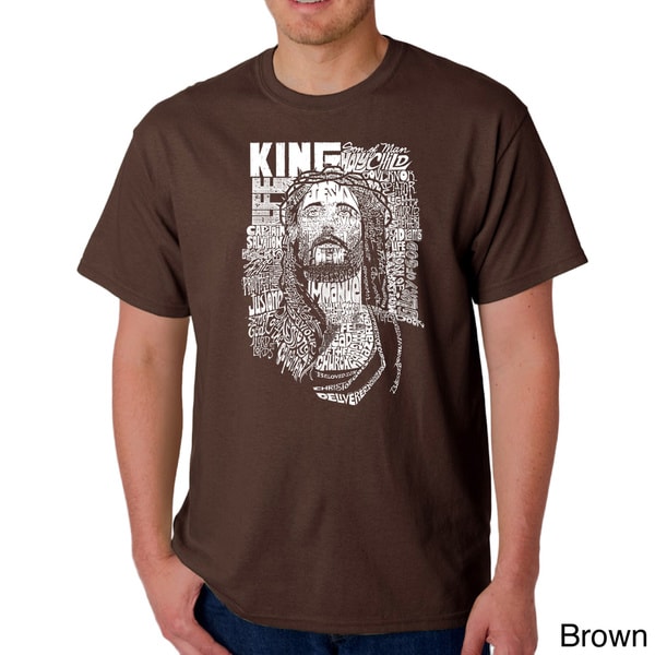Shop Los Angeles Pop Art Men's 'Jesus' T shirt Overstock Shop Los Angeles Pop Art Men's 'Jesus' T shirt Overstock