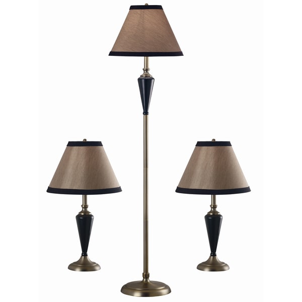 modern 3 piece lamp set