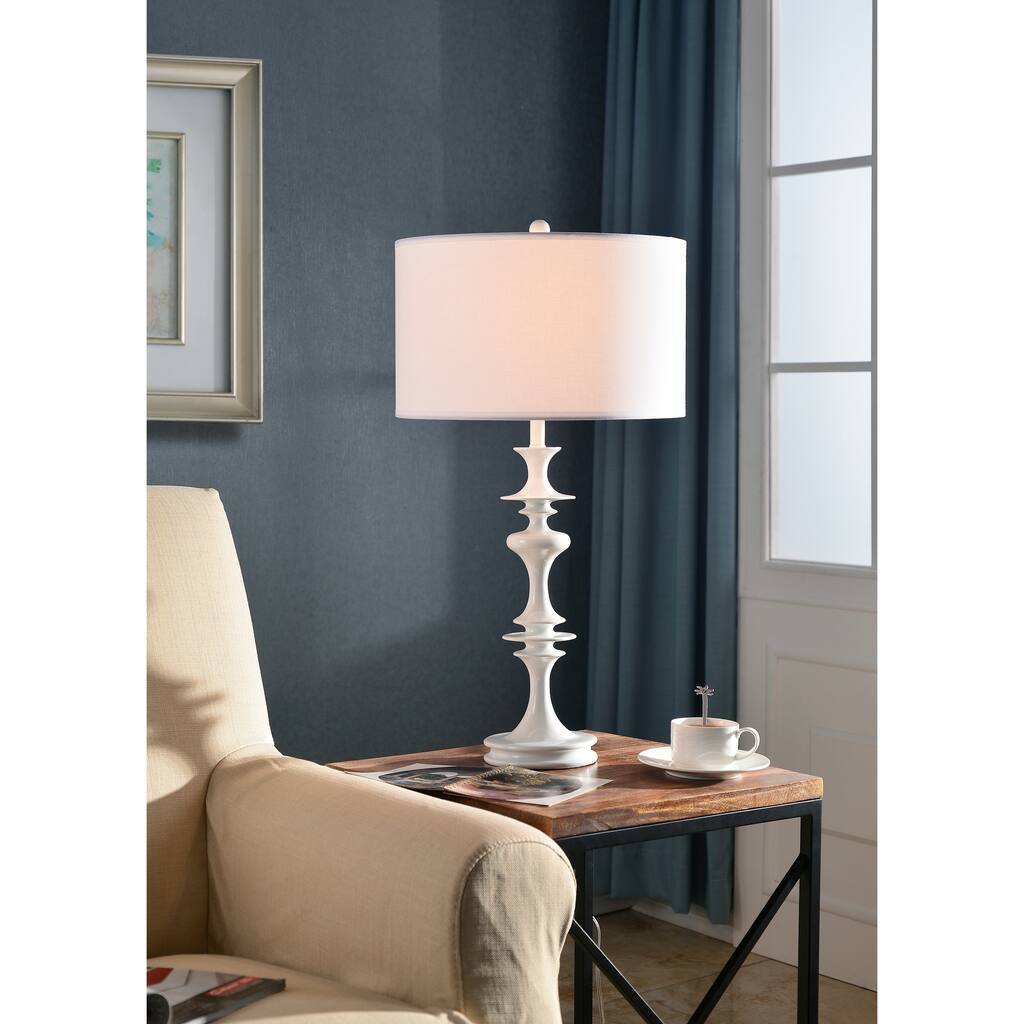 Campeau 28" Table Lamp - White