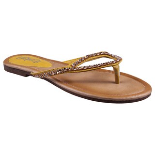 Refresh by Beston Women's 'Maddy' Yellow Flip-Flop Thong Sandals