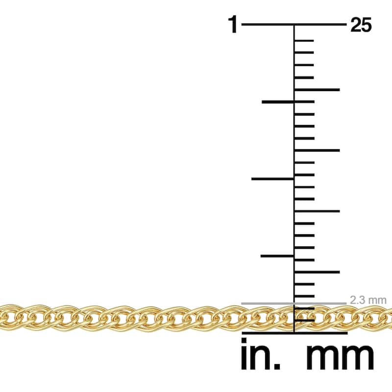 Fremada 10k Yellow Gold 2.4-mm Hollow Inner Link Bracelet (7-inch)