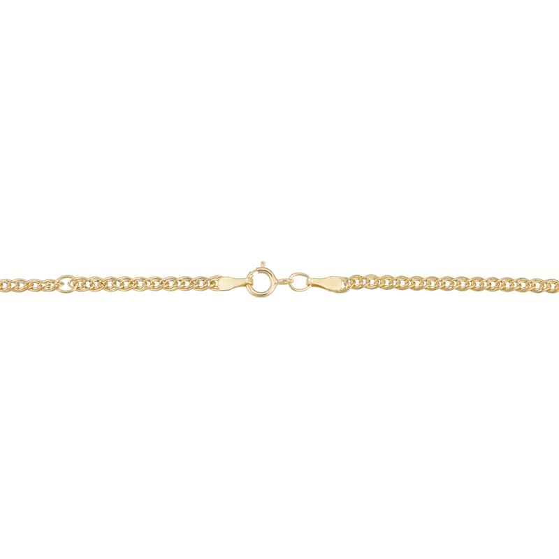 Fremada 10k Yellow Gold 2.4-mm Hollow Inner Link Adjustable Anklet