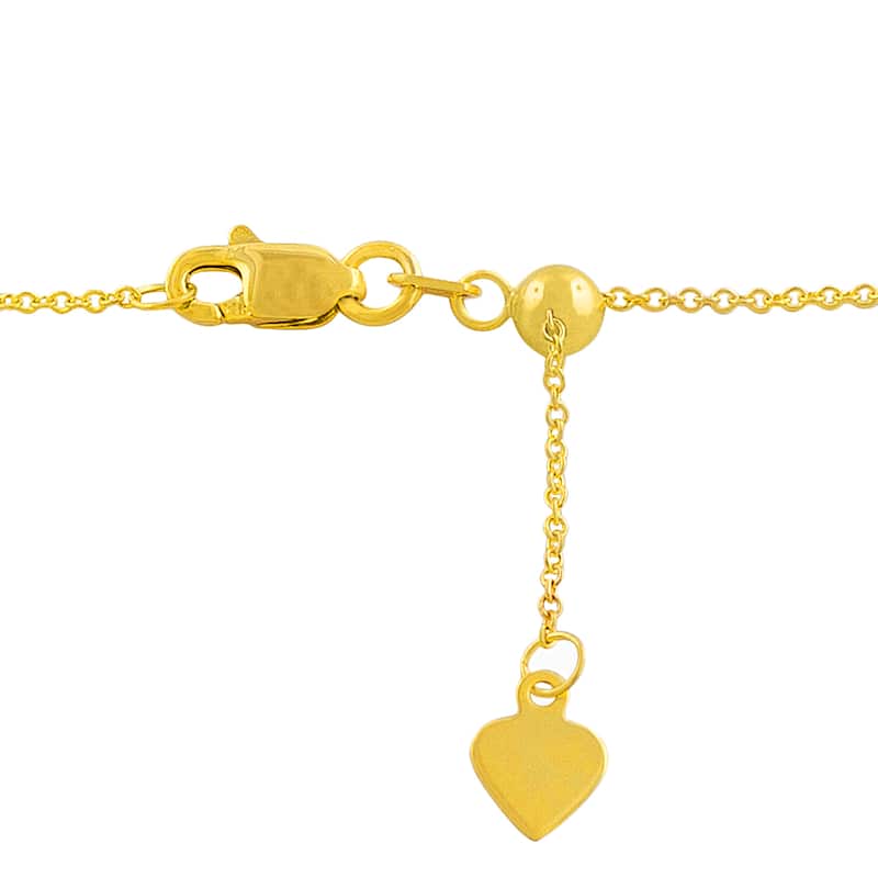 Fremada 14k Gold 0.6-mm Adjustable Cable Chain