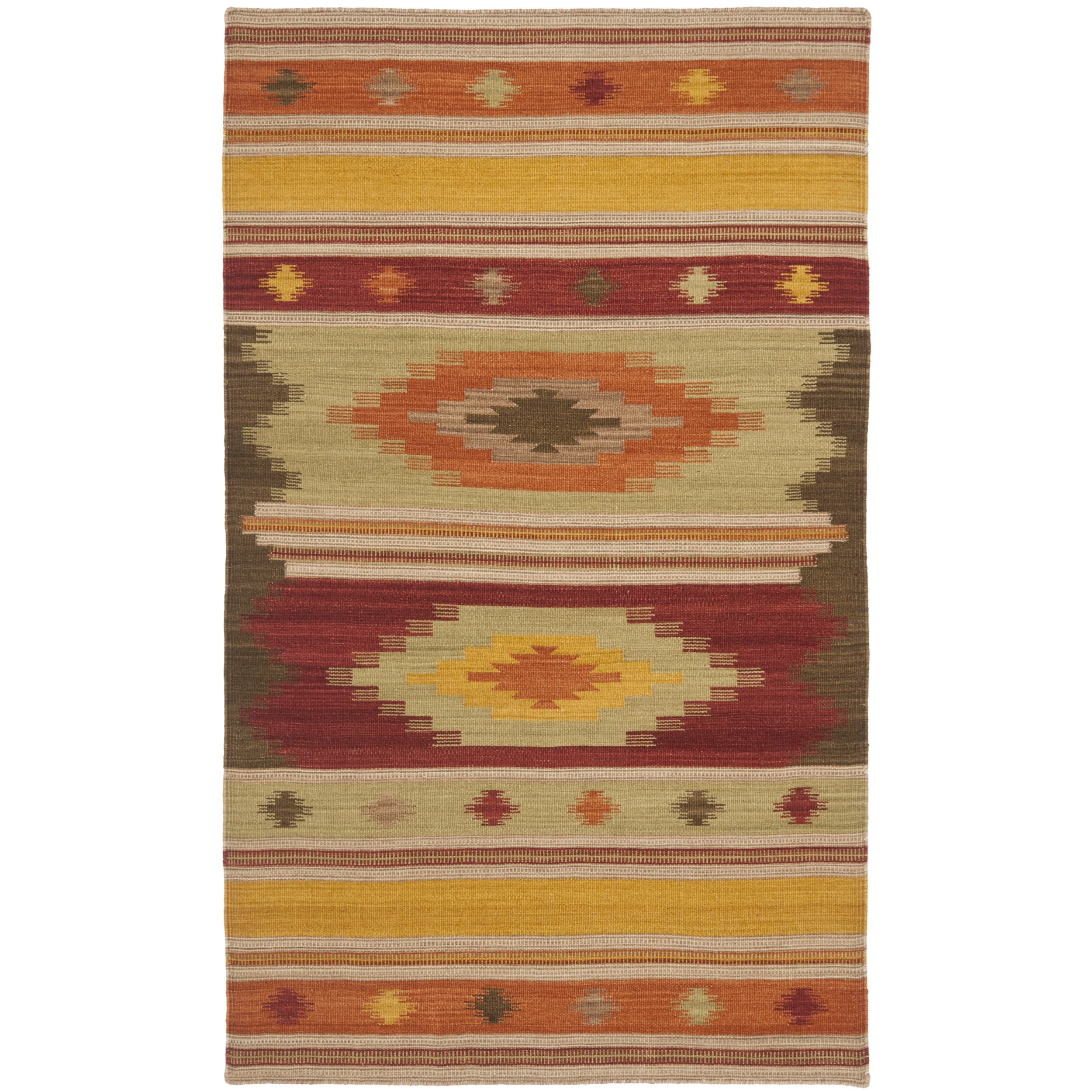 Safavieh Hand woven Navajo Kilim Brown/ Multi Wool Rug (3 X 5)