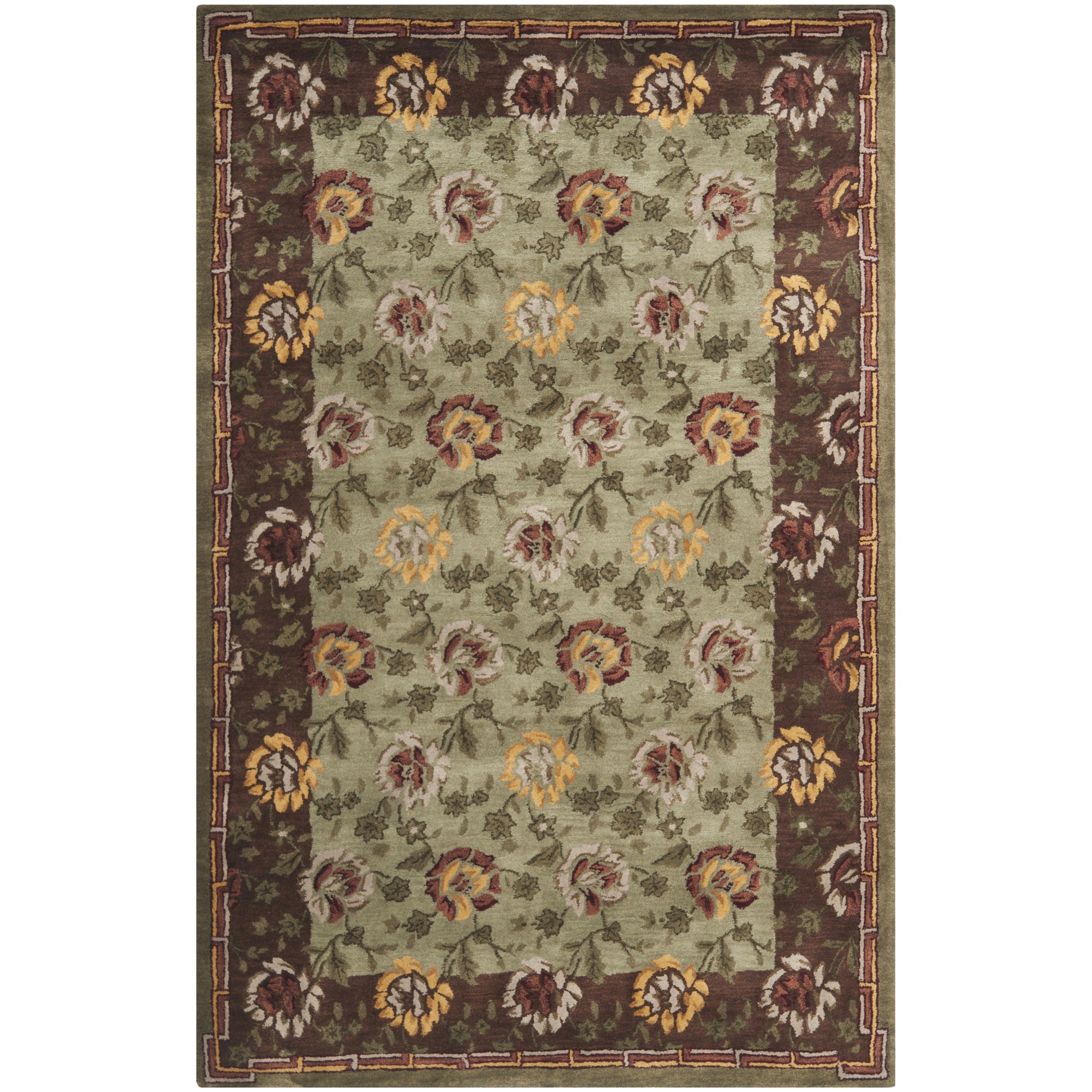 Floral Safavieh Handmade Newport Multi Wool Rug (5 X 8)