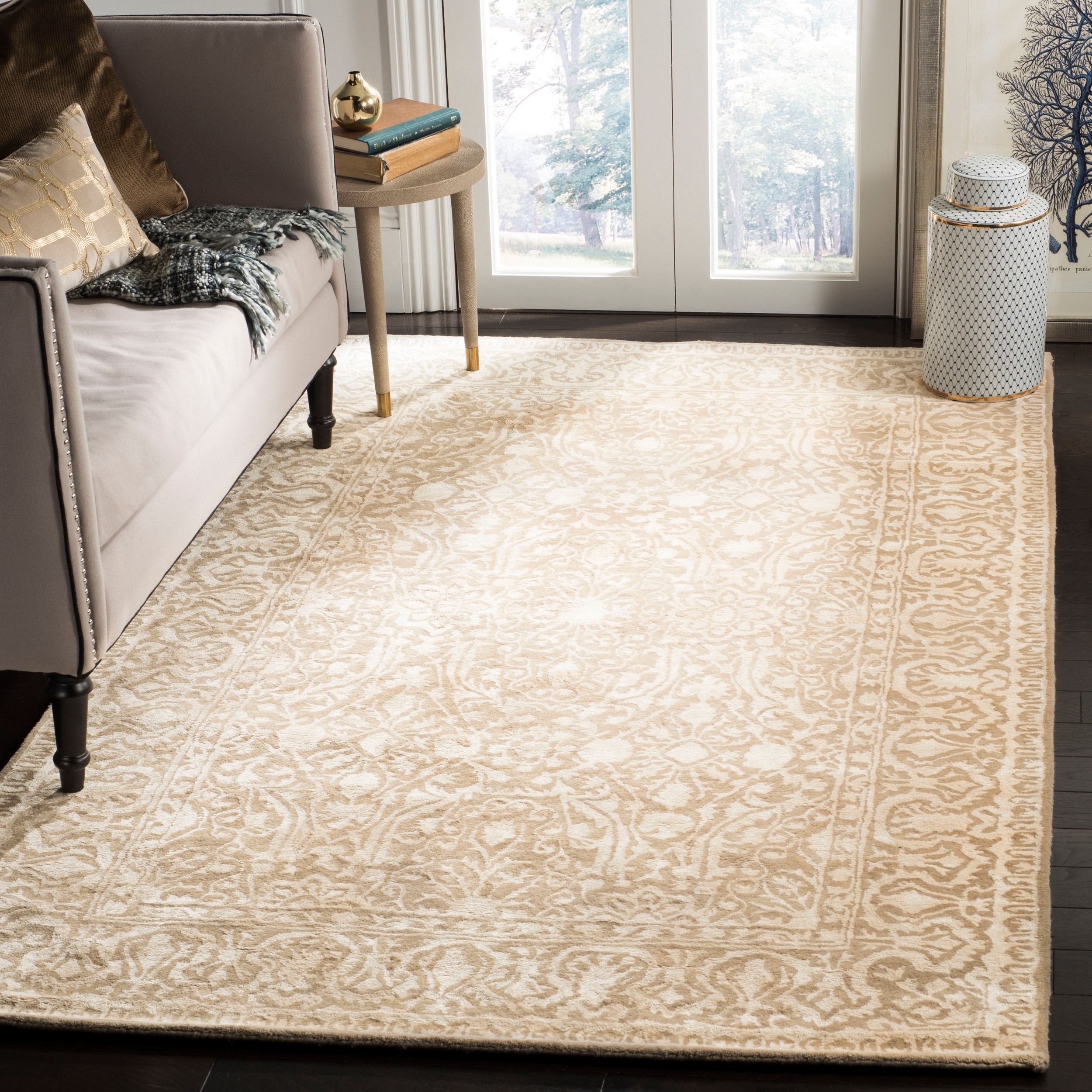 Safavieh Handmade Silk Road Ivory Wool/ Viscose Rug (76 X 96)