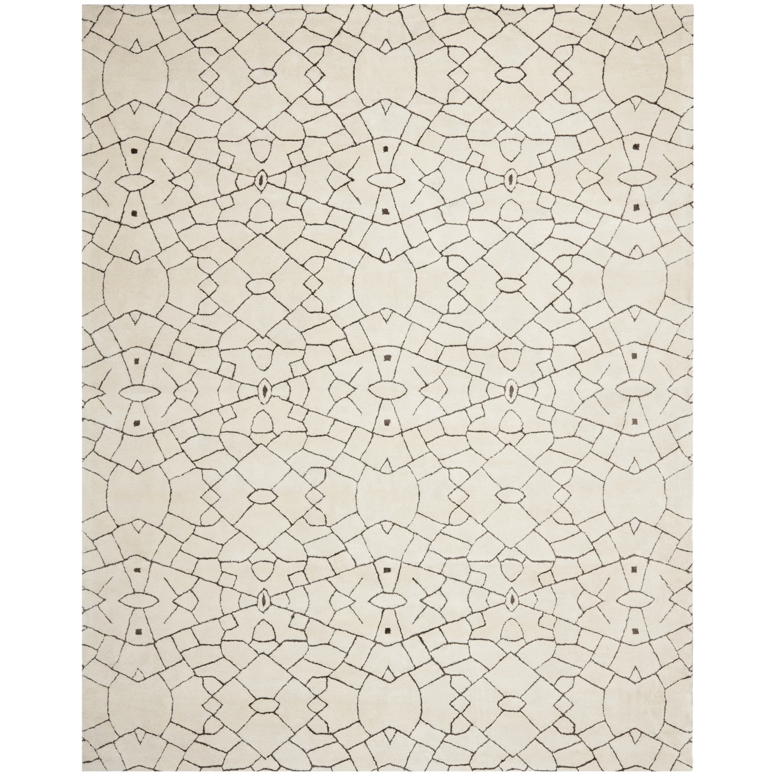 Thom Filicia Handmade Cream/ Brown New Zealand Wool Rug (9 X 12)