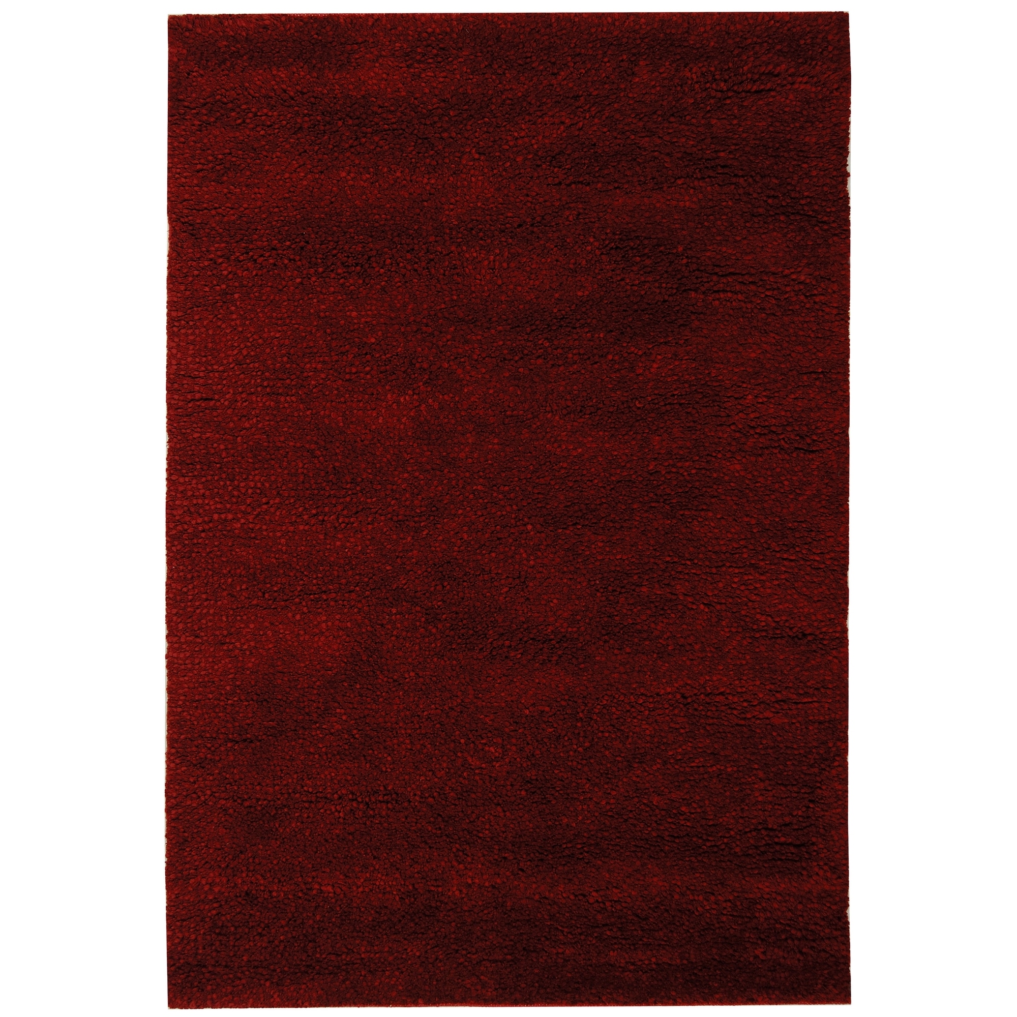 Safavieh Hand made Tribeca Burgundy Wool Shag Rug (8 X 10)