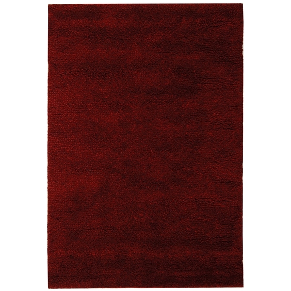 Safavieh Hand made Tribeca Burgundy Wool Shag Rug (4' x 6') Safavieh 3x5   4x6 Rugs