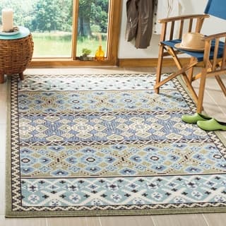 8 X 10 Outdoor Area Rugs Clearance Liquidation Online At Safavieh Veranda Piled Indoor Outdoor Green Blue Rug 8 X
