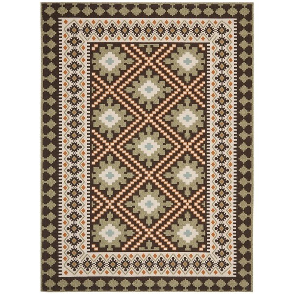Safavieh Veranda Piled Indoor/Outdoor Chocolate/Terracotta Geometric