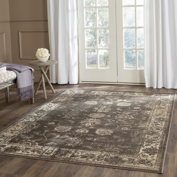 Safavieh Vintage Oriental Soft Anthracite Distressed Silky Viscose Rug - 8' x 11'2