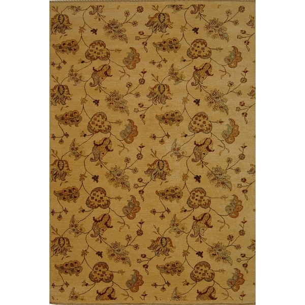 Safavieh Hand-knotted Agra Beige Wool Rug - 9' x 12'