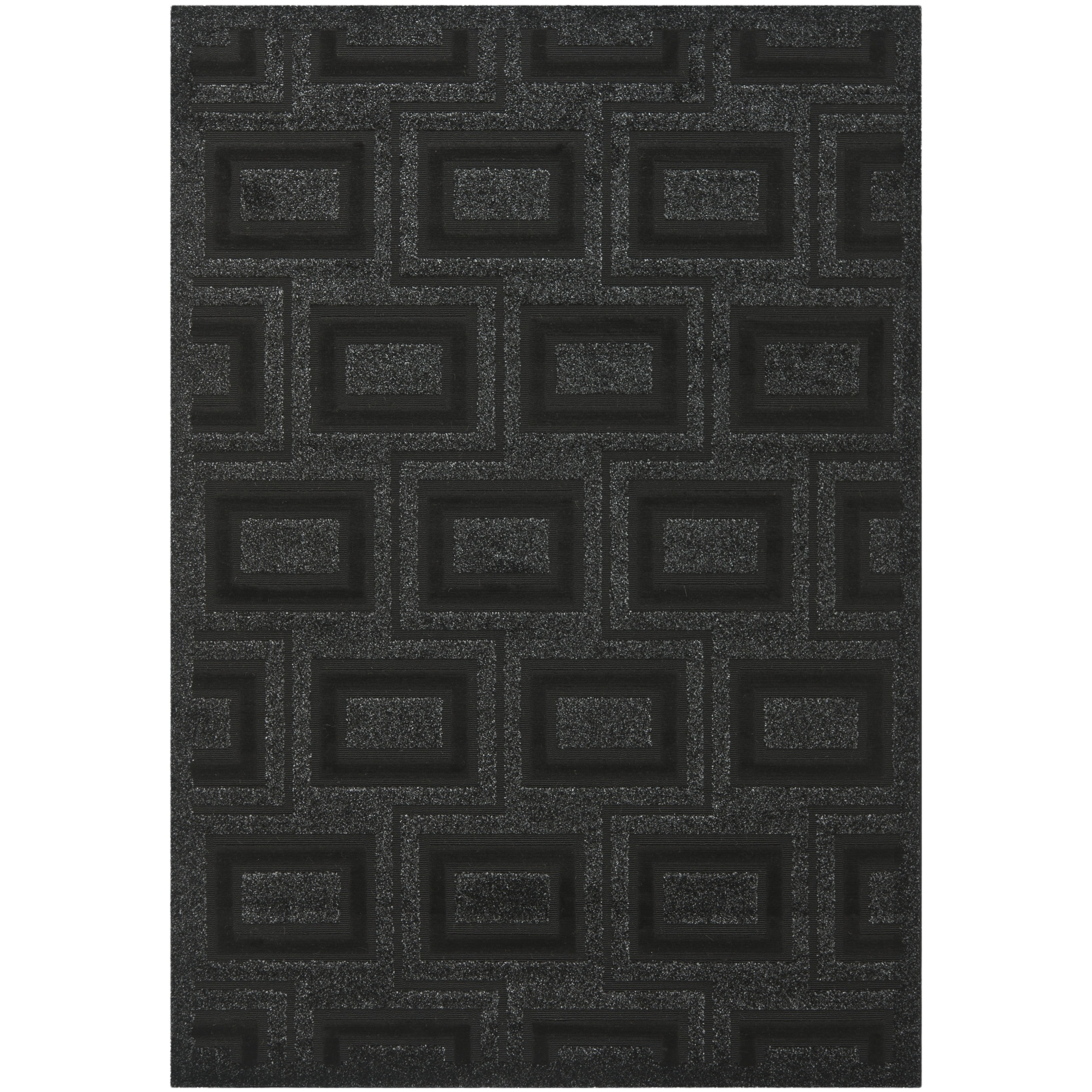 Safavieh York Contemporary Charcoal/black Rug (53 X 77)