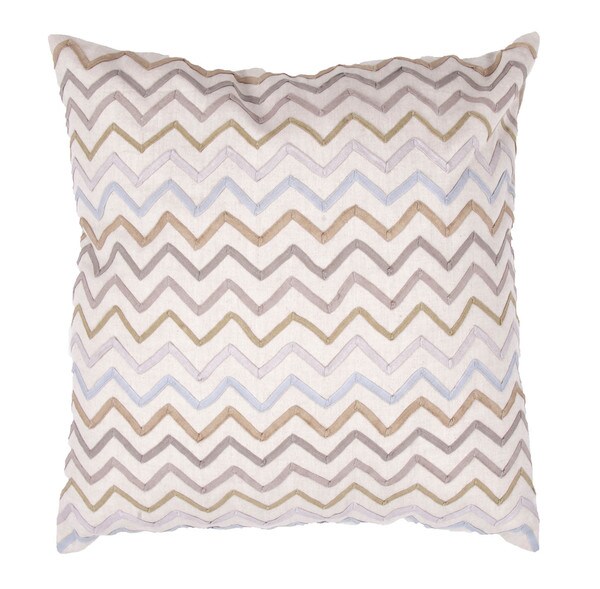 Chambray Cotton Muliti Color 18-inch Decorative Square Pillow. Opens flyout.