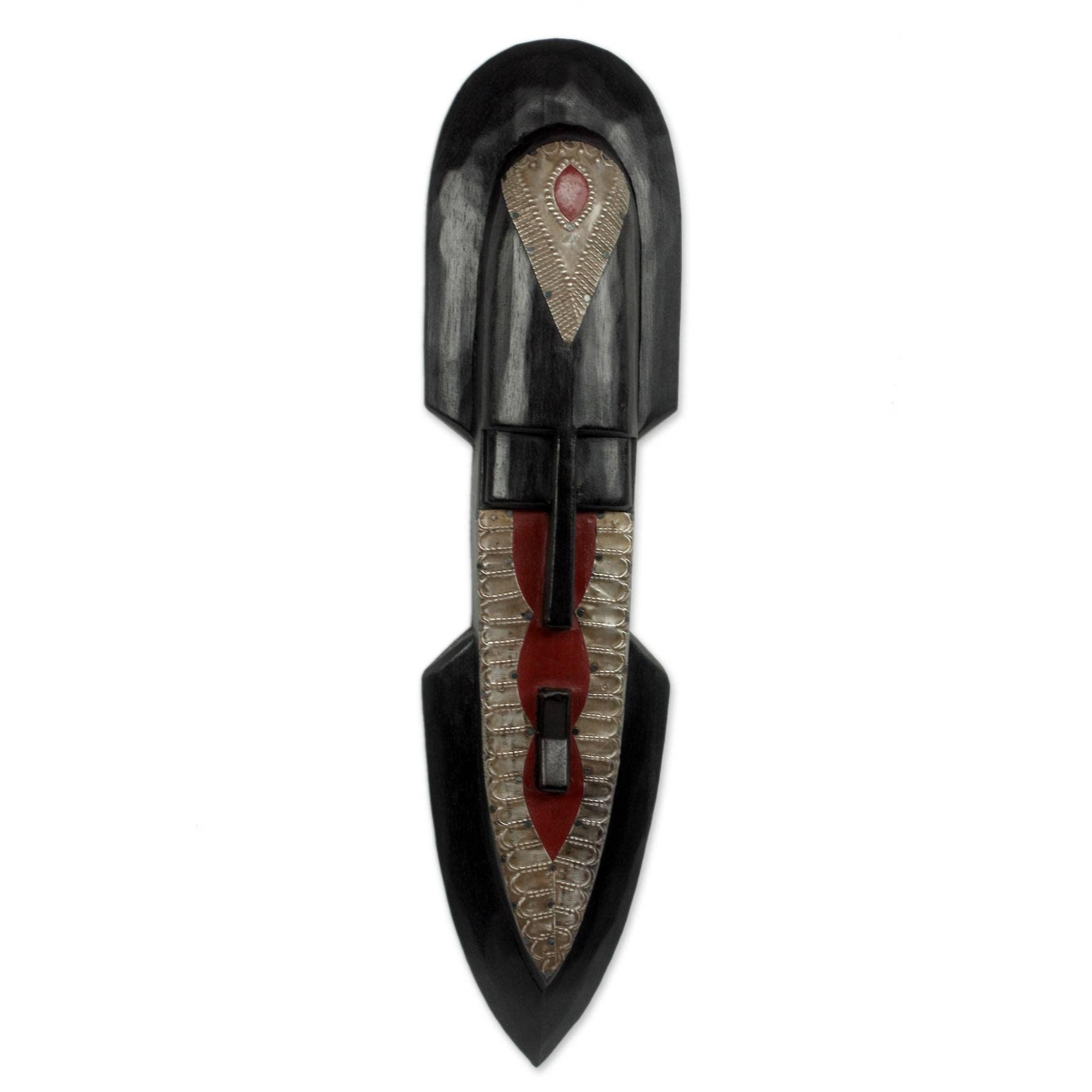 Handmade Her Protection Sese Wood Mask (Ghana) - Black