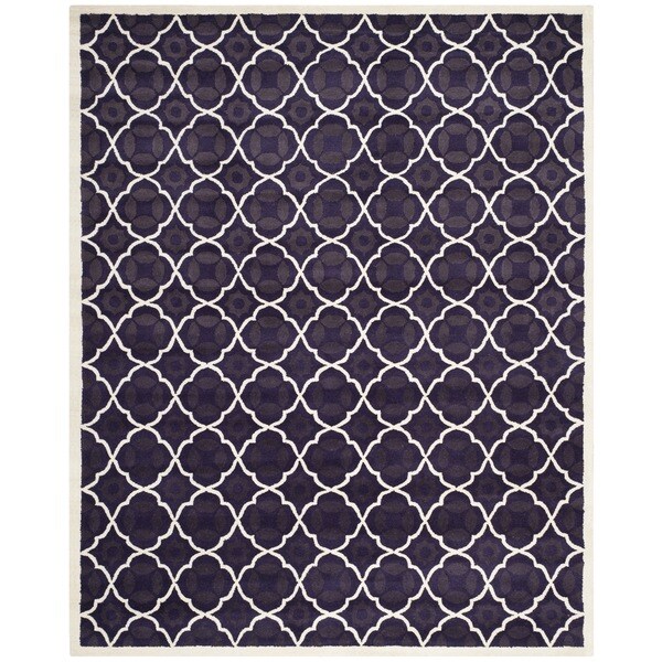 Safavieh Handmade Moroccan Chatham Purple Wool Area Rug (6' x 9') Safavieh 5x8   6x9 Rugs