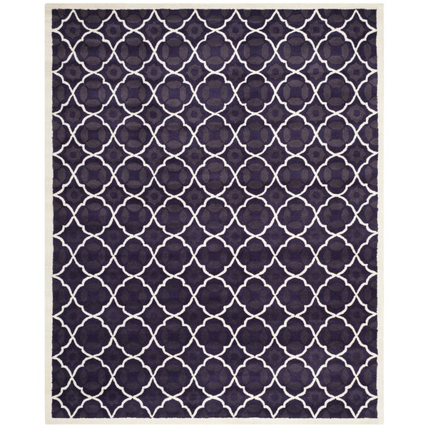 Safavieh Handmade Moroccan Chatham Purple Wool Area Rug (6' x 9') Safavieh 5x8   6x9 Rugs