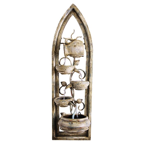 'Genoa' Wall Art Resin-stone Water Fountain