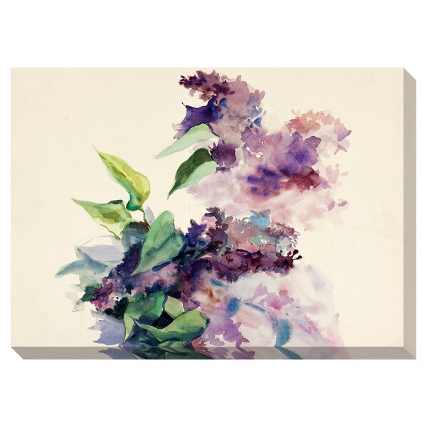 Gallery Direct Abstract Purple Flowers Oversized Gallery Wrapped Canvas ...