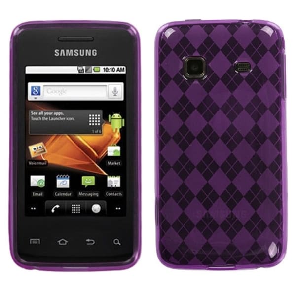 MYBAT Purple Argyle TPU Case for Samsung Galaxy Prevail M820 MyBat Cases & Holders