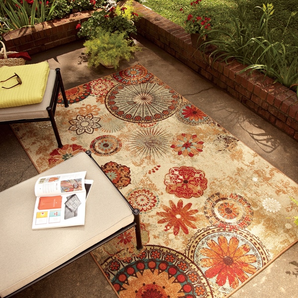Tips On Ing Outdoor Rugs Com Mohawk Home Printed Indoor Outdoor Alexa Medallion Multi Rug 5 X 8