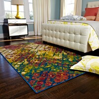 Contemporary Purple Pink Abstract Area Rug 2 X 3 Free Skye Monet Multi Area Rug 3 9 X 5 2