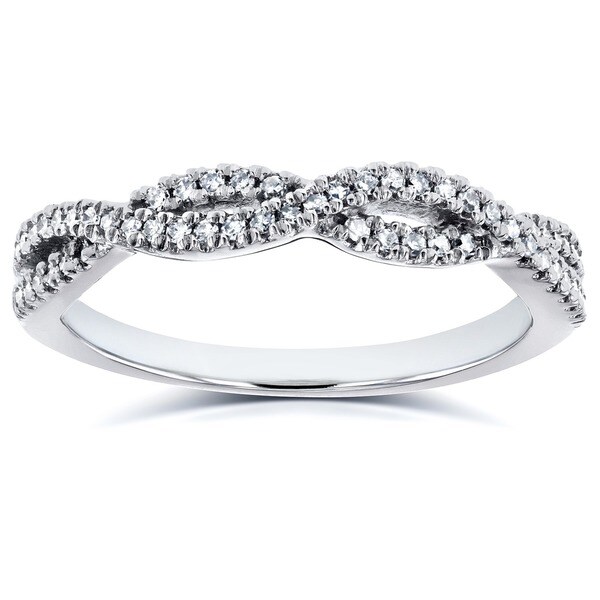 Annello by Kobelli 14k Gold 1/6ct Diamond Vintage Wedding Band