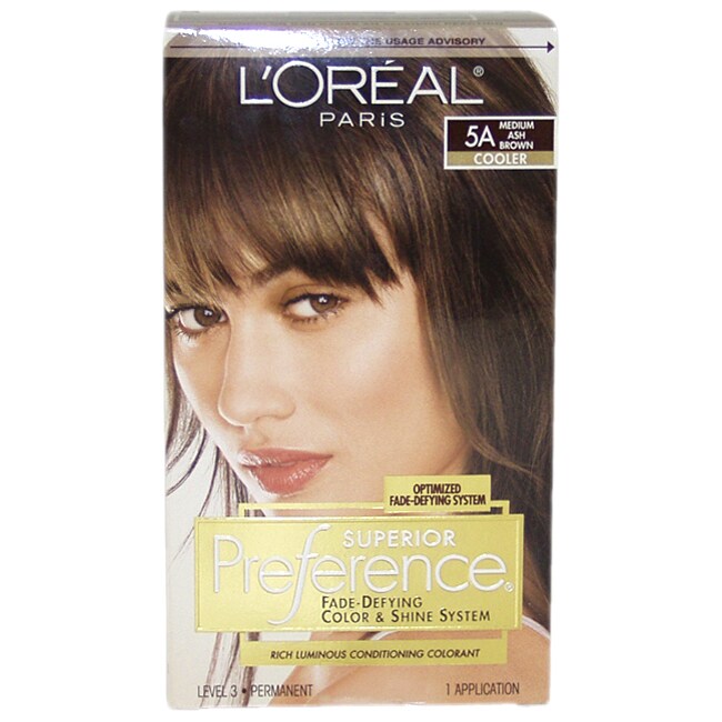 Shop L Oreal Superior Preference 5a Medium Ash Brown Cooler Hair