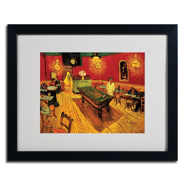 Vincent van Gough Night Cafe Horizontal Framed Matted Art