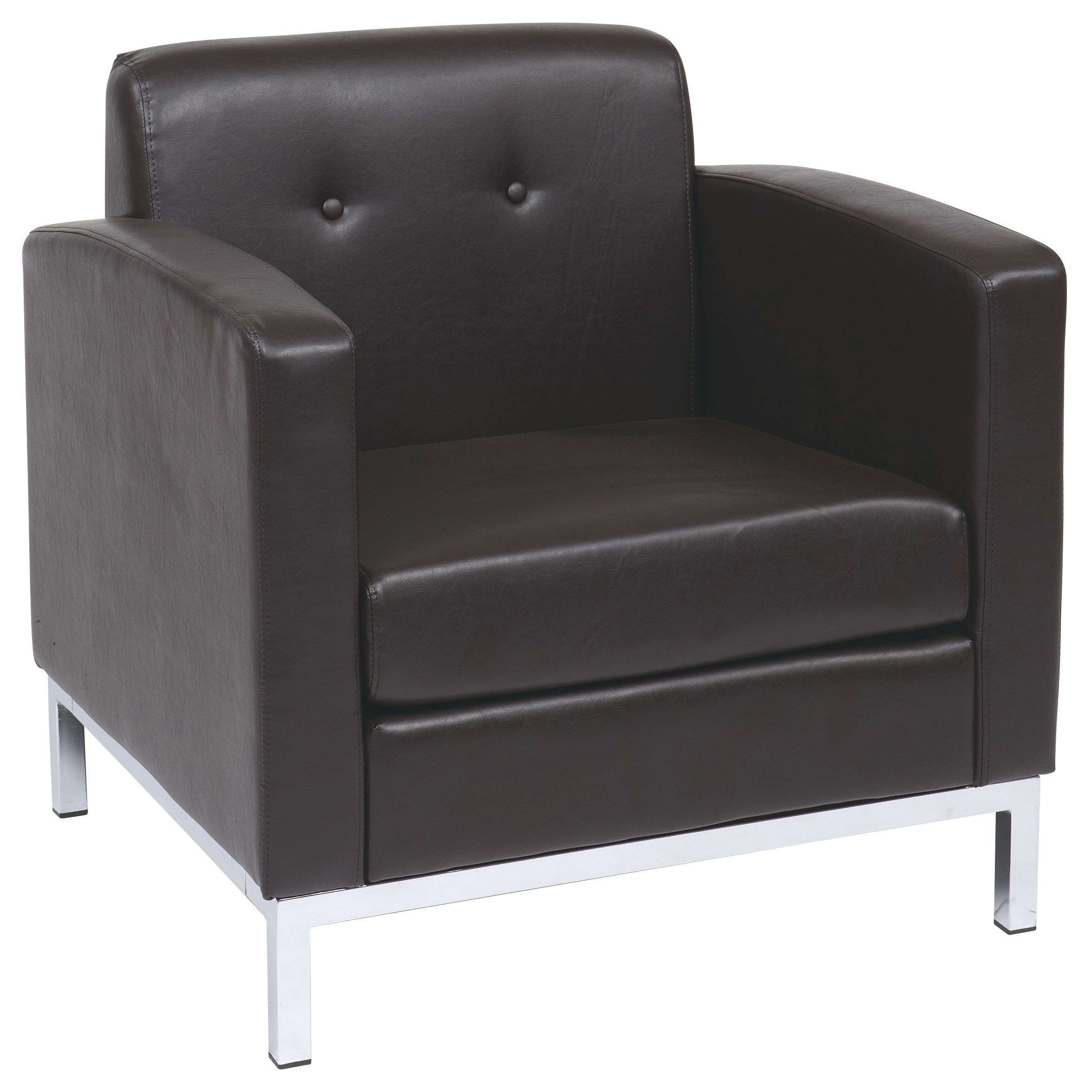 Osp Home Furnishings Wall Street Faux Leather Club Chair On Sale Overstock 7894820