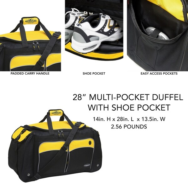 duffle bag with pockets